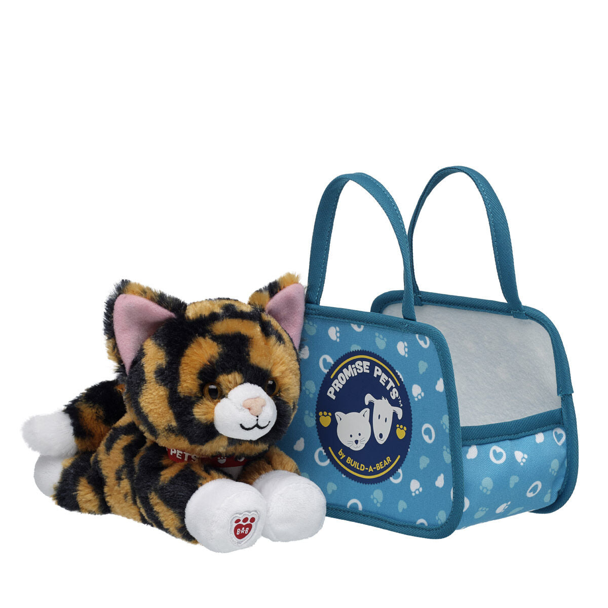 Build-A-Bear Mini Beans® Promise Pets™ Calico Stuffed Animal with Pet Carrier