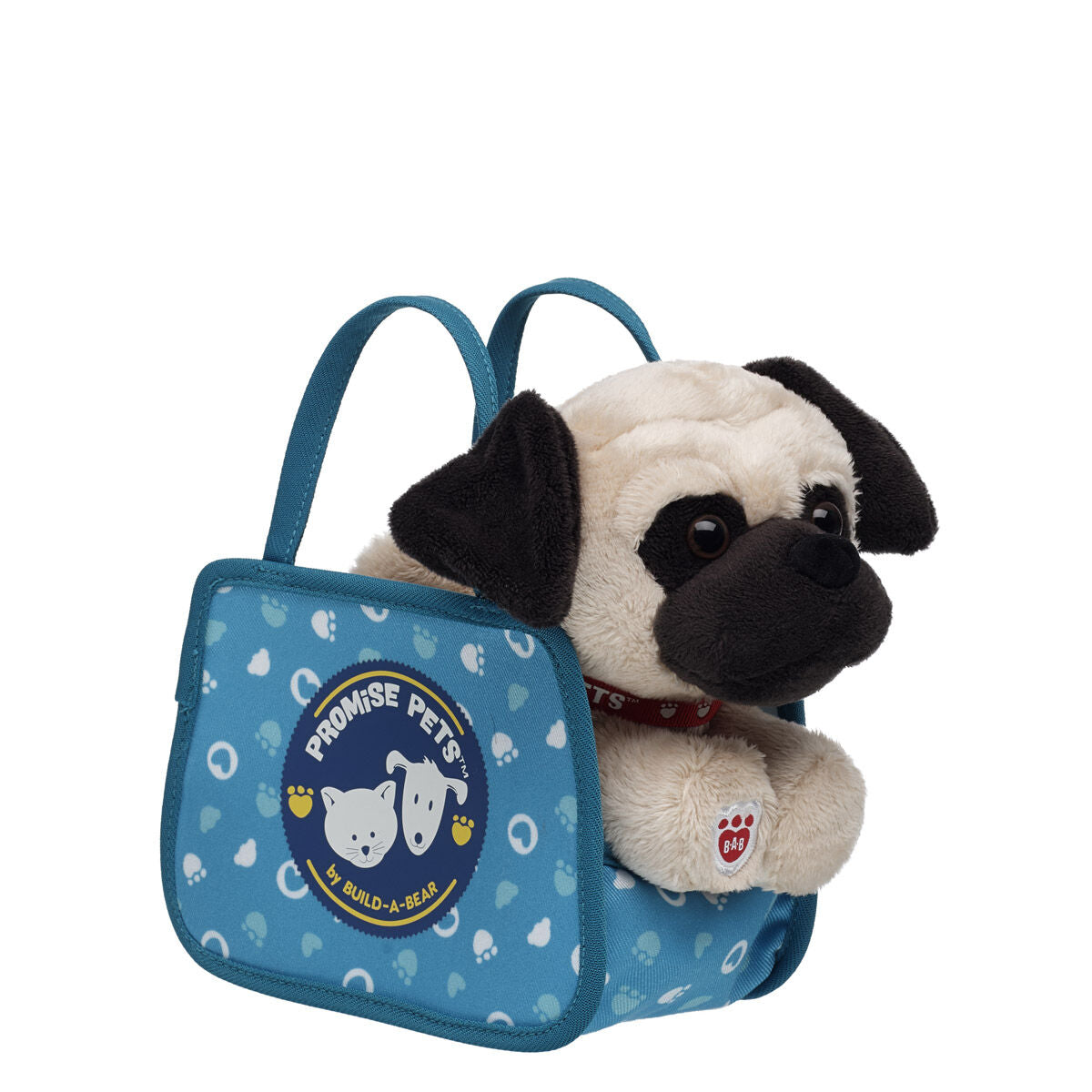 Build-A-Bear Mini Beans® Promise Pets™ Pug Stuffed Animal with Pet Carrier