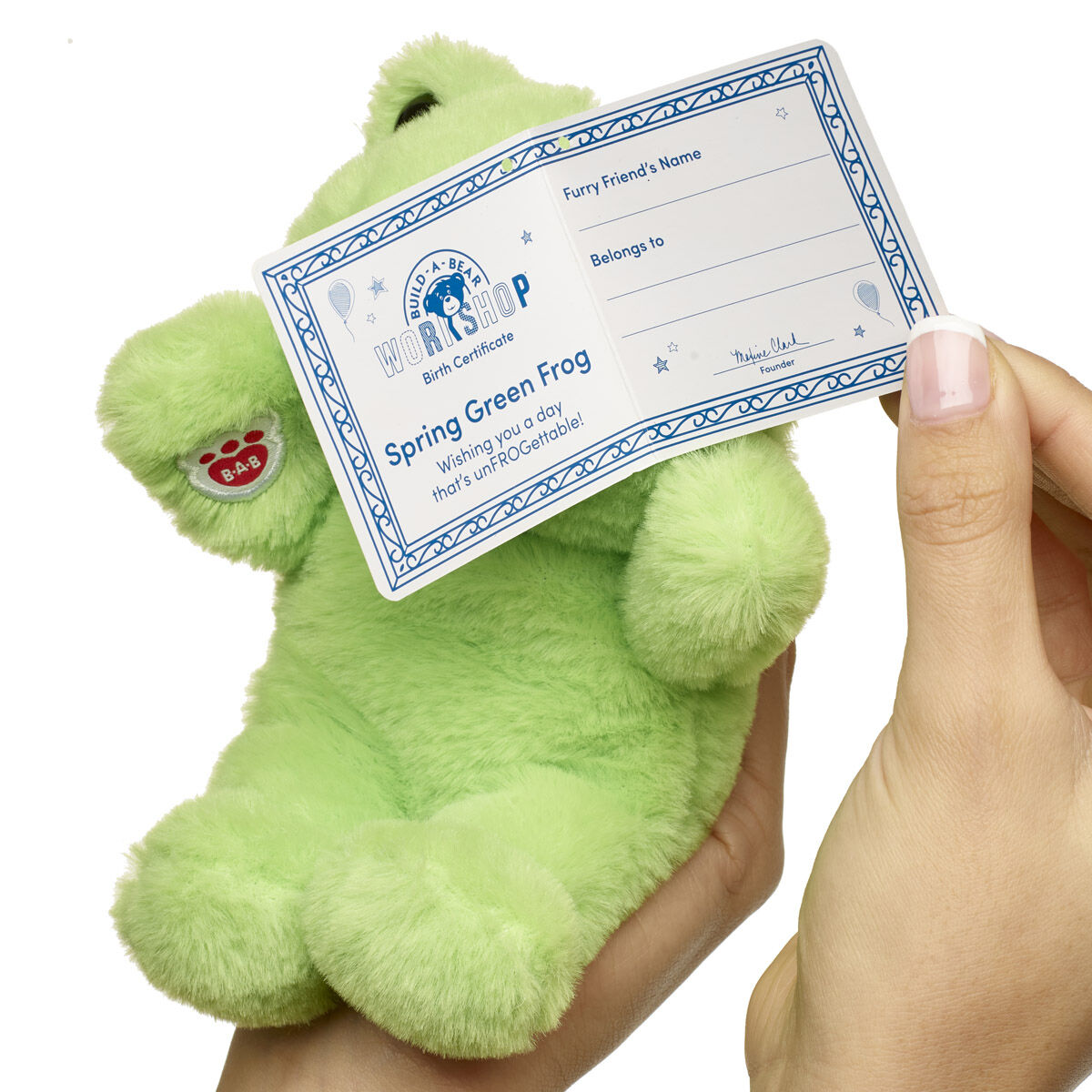 Build-A-Bear Mini Beans® Spring Green Frog Stuffed Animal