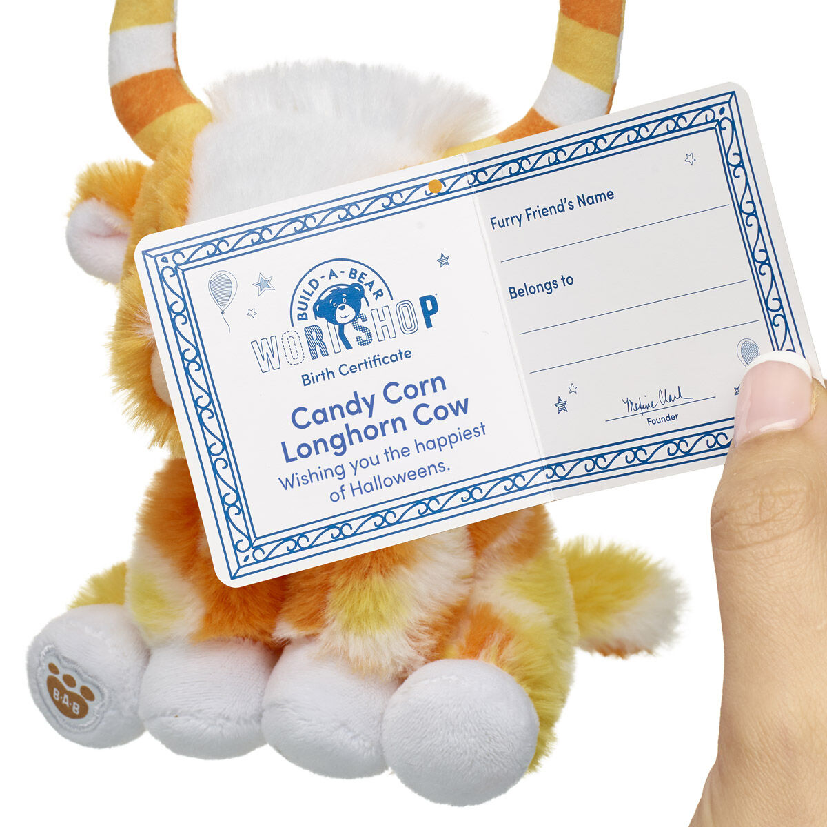 Mini Beans® Candy Corn Longhorn Stuffed Animal