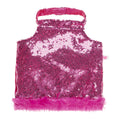Pink Sequin Halter Dress