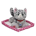 Promise Pets™ Ocicat Stuffed Animal with Pink Bed