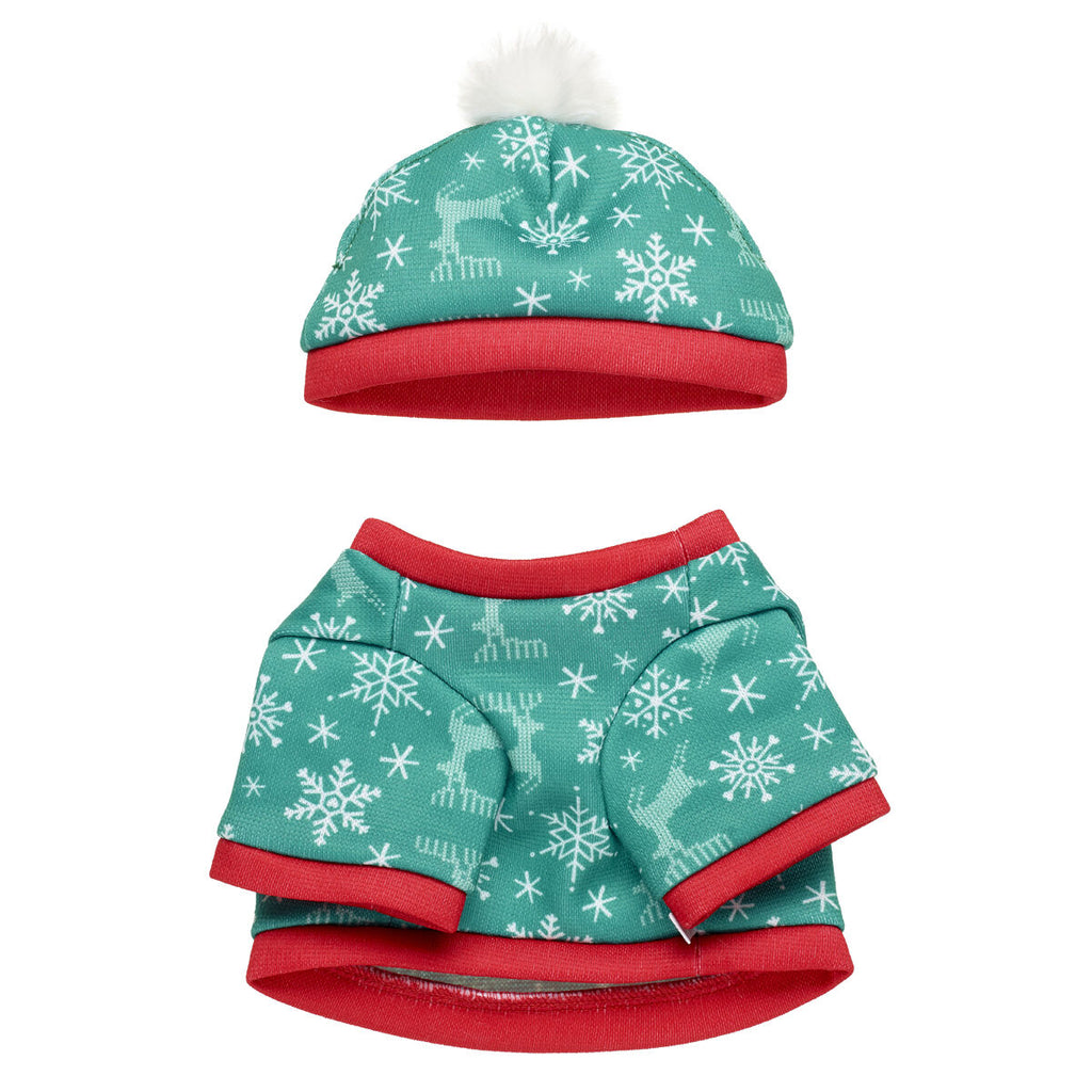 Red & Green Sweater with Hat