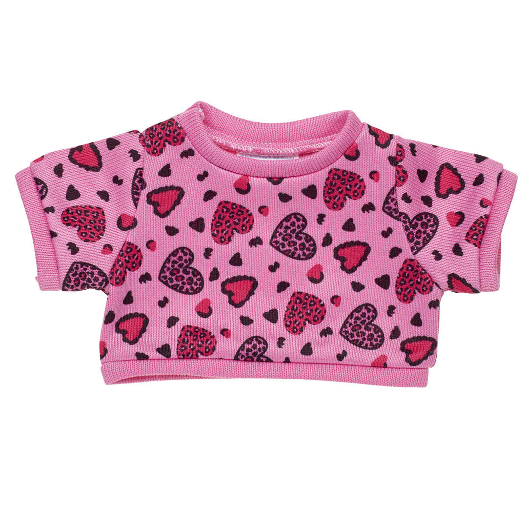 Leopard Print Heart Sweater