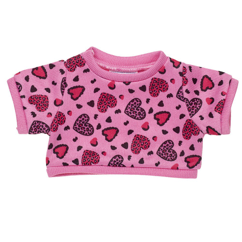 Leopard Print Heart Sweater